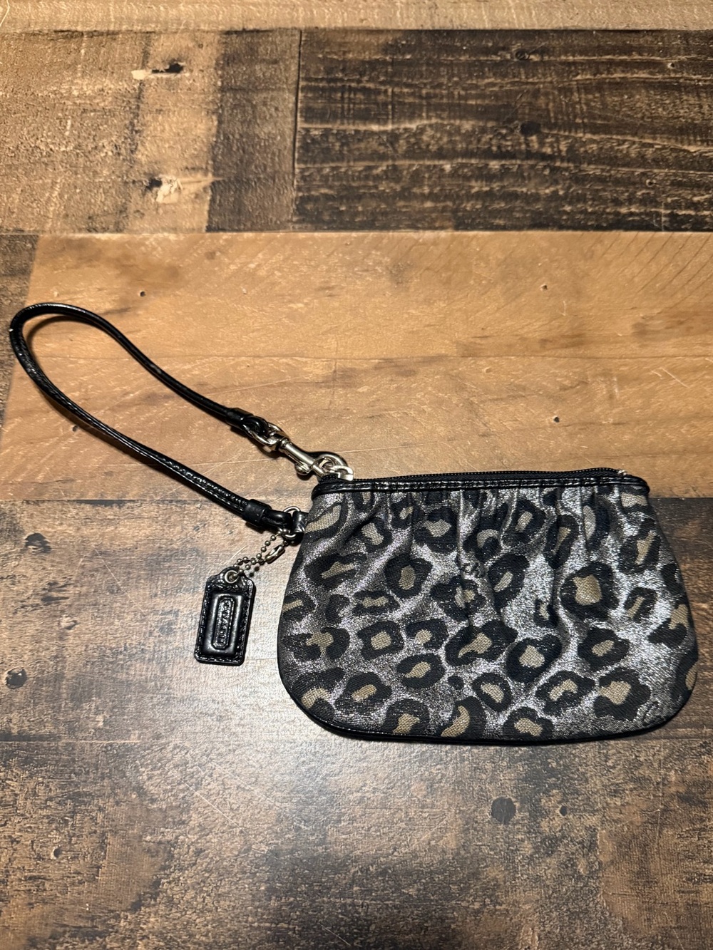 Coach Ocelot Metallic Wristlet